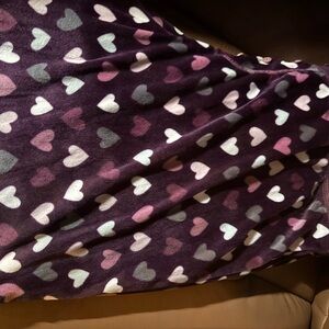 Purple Heart Patterned Pajamas